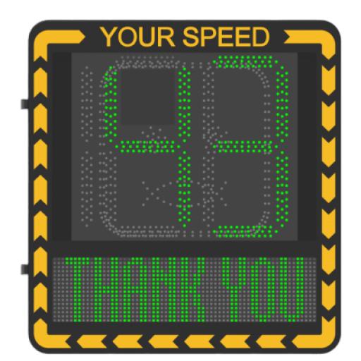 [HIKVISIONDIGITALTECHNOLOGY_YJP7681-188-RL/GLE] Hikvision Digital Technology Pantalla LED de Señalización de Velocidad por Radar / Detección de Velocidad en Tiempo Real / Rango de Detección de 100 m / Hasta 32 Objetivos Detectados / Pantalla LED de Alta Visibilidad / Instalación en Carril o Later