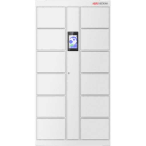 [HIKVISIONDIGITALTECHNOLOGY_DS-KLM28-12] Hikvision Digital Technology Locker Inteligente de 12 Espacios con Reconocimiento Facial Incluido de 8" / MAESTRO / Uso para Visitantes y/o Empleados / Fácil Uso y Puesta en Marcha