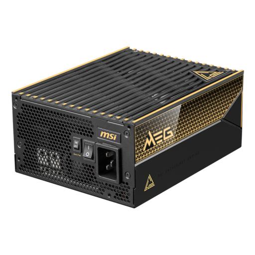 [MSI_MEG AI1600T PCIE5] FUENTE DE PODER MSI (MEG AI1600T PCIE5) 1600W, PCI 5.1, FULL MODULAR, 80 PLUS TITANIUM, PFC, ATX 3.1