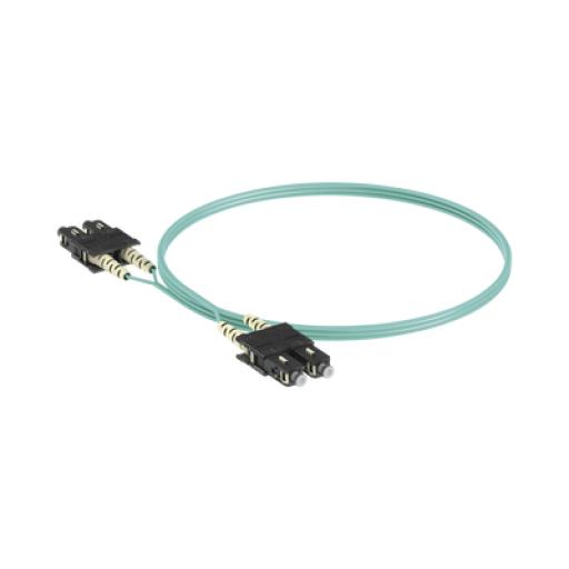 [PANDUIT_FZ23RSNSNSNM003] Panduit Jumper de Fibra Óptica Multimodo 50/125 OM4, SC-SC Duplex, OFNR (Riser), Color Aqua, 3 Metros