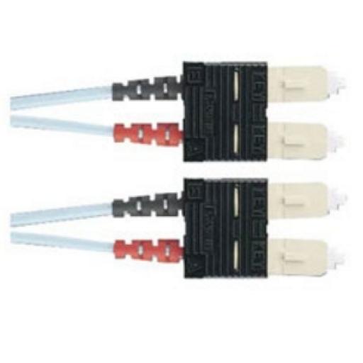 [PANDUIT_FZ23RSNSNSNM003] Panduit Jumper de Fibra Óptica Multimodo 50/125 OM4, SC-SC Duplex, OFNR (Riser), Color Aqua, 3 Metros