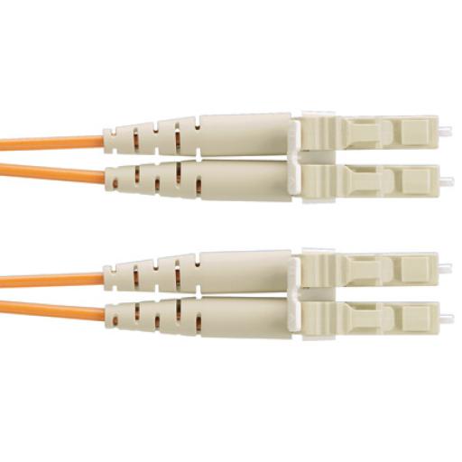 [PANDUIT_F62ERLNLNSNM002] Panduit Jumper de Fibra Optica Multimodo 62.5/125 OM1, LC-LC Duplex, OFNR (Riser), Color Naranja, 2 Metros