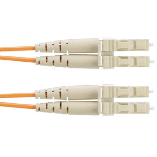 [PANDUIT_F62ERLNLNSNM002] Panduit Jumper de Fibra Optica Multimodo 62.5/125 OM1, LC-LC Duplex, OFNR (Riser), Color Naranja, 2 Metros