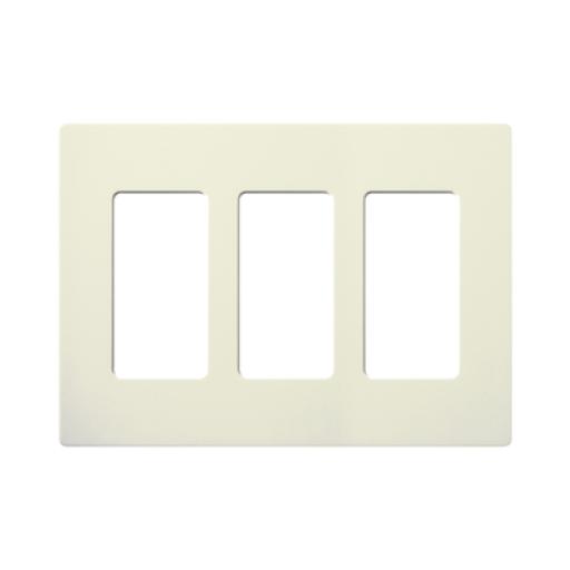 [LUTRON_SC3BI] Lutron Placa de pared 3 espacios, color blanco, para atenuador (dimmer), switch ó control remoto PICO inalámbrico.