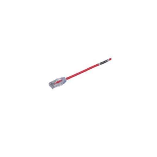 [PANDUIT_UTP28SP0.5MRD] Panduit Cable de Parcheo TX6, UTP Cat6, Diámetro Reducido (28AWG), Color Rojo, 0.5 m