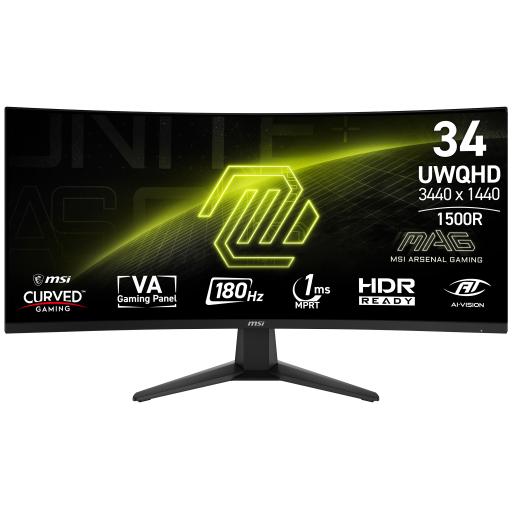 [MSI_MAG 346CQ] MONITOR OLED MSI 34" (MAG 346CQ) 3440X1440,CURVO,180HZ,VA,1*DP, 2*HDMI,1, DISPLAY HDR