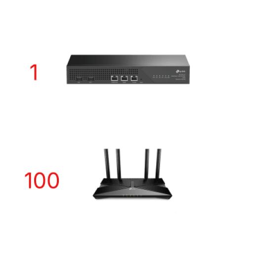 [TPLINK_TP-GPON-KIT1] TPLINK Kit para ISP´s / OLT DS-P7001-01 con Paquete de 100 ONU´s Modelo XX230V.
