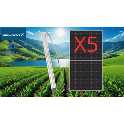 [GRUNDFOS_KIT15SQF290610WB] GRUNDFOS Kit De Bombeo Solar/ Bomba 2.5 Kw / 5 Módulos Solares 610w