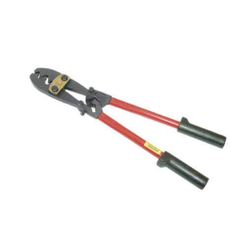 [KLEINTOOLS_2006] Klein Tools Herramienta ponchadora grande con acción compuesta para terminales No.6 - 4/0 AWG.