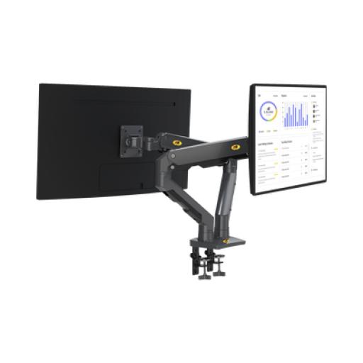 [NB-EPCOM_G65-NB] NB-EPCOM Montaje de Escritorio articulado para 2 monitores de 27-34" /  Soporta hasta 16 kg  por brazo/ Vesa 75 x 75 / 100 x 100 / Acero / Giro: 360°