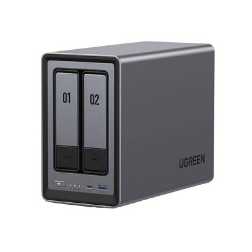 [UGREEN_25242] Ugreen NASync DXP2800 | SO UGOS Pro |  Intel N100 12th Gen Intel® 4 Core™ | 2 Bahías SATA hasta 48TB | 2-Bahias (M.2 NVMe) hasta 16TB | 8GB DDR5 (Exp. a 16GB) | Ethernet 2.5G  | HDMI 4K | 2* USB2.0 | 1*USB 3.2Gen | 1* USB 3.2Gen2 | 1*USB-C 3.2Ge