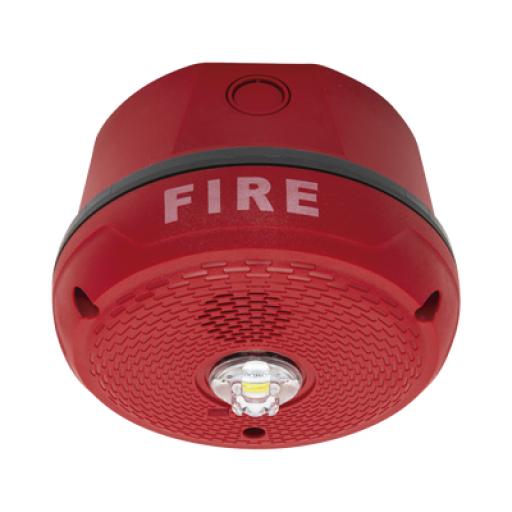 [SYSTEMSENSOR_PC2RKLED] System Sensor Sirena con Lámpara LED Estroboscópica / Montaje en Techo / Nivel de Candelas Seleccionable / Color Rojo / Nuevo Diseño Moderno y Elegante / Menor Consumo de Corriente / Uso exterior