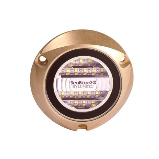 [LUMITEC_101516] LUMITEC Luz led marina sumergible SeaBlaze X2, emite luz de color blanco y azul de 6000 lúmenes, fabricada en bronce naval con grado de protección IP68.