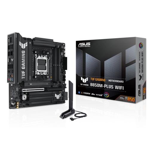 [ASUS_TUF GAMING B850M-PLUS WIFI] MOTHERBOARD ASUS (TUF GAMING B850M-PLUS WIFI) SOCKET AM5, 4*DDR5,HDMI, DP, WIFI6E, MICRO ATX