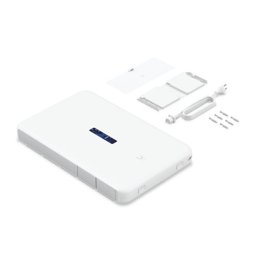 [UBIQUITINETWORKS_UDW] Ubiquiti Networks UniFi Dream Wall Machine, TODO en uno: Cloud Gateway: Administre todas las aplicaciones UniFi / Switch 17 puertos GbE POE/ WiFi 6 Mu-MIMO 4x4 / almacenamiento interno 128 GB SSD (expandible con bahia)