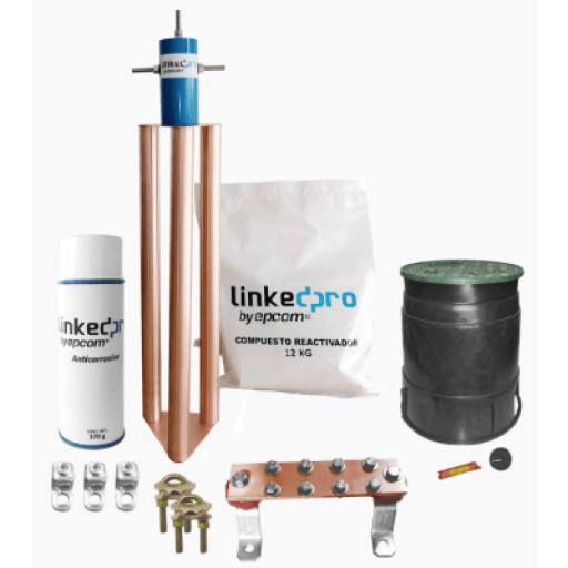 [LINKEDPROBYEPCOM_LPGROUND200AKIT] LINKEDPRO BY EPCOM Kit de puesta a tierra LinkedPro, para protección de hasta 200 Amp.