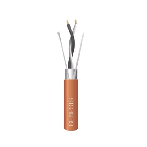 [GENESIS_3322-1003] GENESIS Bobina de 305 Metros / Cable 2 x 18 AWG / Color Naranja / Blindado / Plenum / Trenzado para Aplicaciones de Transmisión de Datos a Alta Velocidad para Automatización, EIA-485, BACnet y otros Sistemas de Comunicación