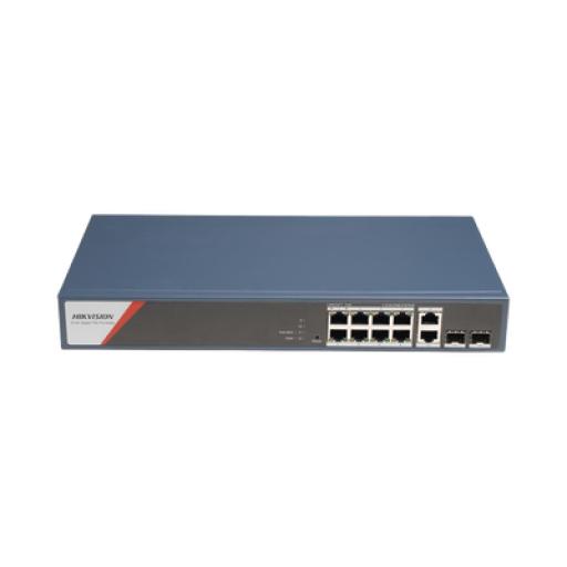 [HIKVISIONDIGITALTECHNOLOGY_DS-3E1512HP-SI-8P2T2F] Hikvision Digital Technology Switch Gigabit PoE+ / Administrable / 8 Puertos 1000 Mbps PoE+(4 Puertos PoE++ 90 W) / 2 Puertos 1000 Mbps de Uplink / 2 Puertos SFP / Configuración Nube Hik-PartnerPro / Modo Extendido hasta 300 Metros / 130 W 