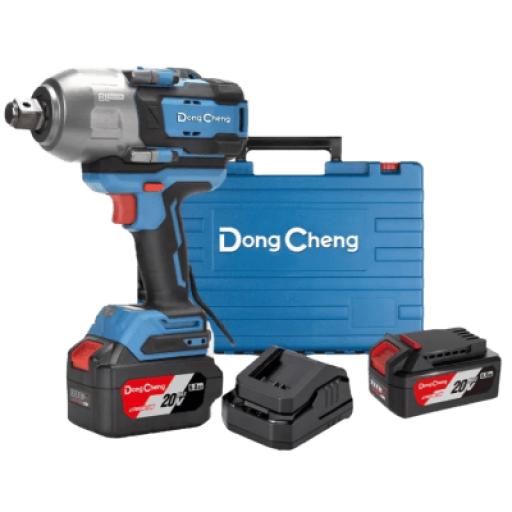 [DONGCHENG_DCPB-1288H-2K] DONG CHENG Llave de Impacto Inalámbrica de 20V, Entrada de 3/4 in, Incluye 2 Baterías de 6Ah, Cargador y Estuche