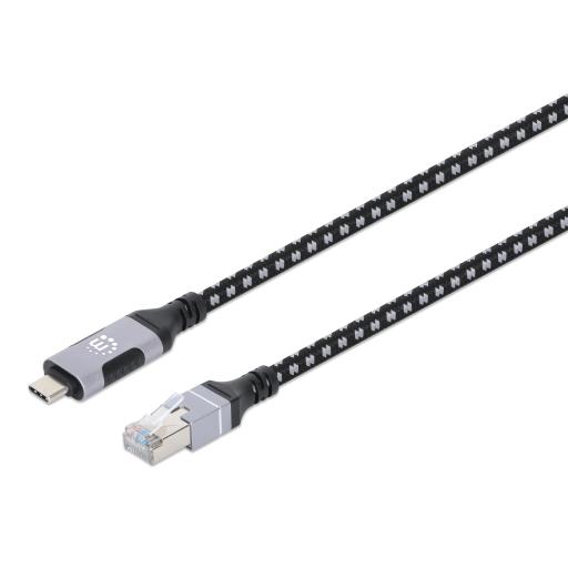[MANHATTAN_394826] Manhattan Cable USB-C Manhattan V3.2 a RJ45 2M 5 Gbps Cat6 1 Gbps