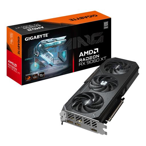 [GIGABYTE_GV-R9060XTGAMING OC-8GD] Gigabyte Tarjeta de Video Gigabyte Gaming Radeon RX9060 XT OC 8GB Triple Fan GDDR6 128 bit PCIe 5.0 1xHDMI 2xDP
