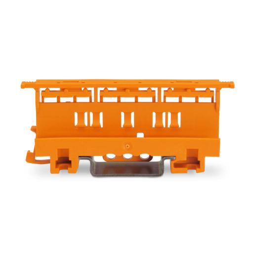[WAGO_221-500] WAGO Portador de Montaje de la Serie 221 / 4 mm² / Montaje en Riel DIN-35 y Montaje con Tornillos / Color Naranja / Material PA66 / UL94 V0