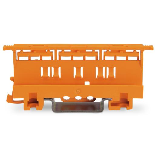 [WAGO_221-510] WAGO Adaptador de Fijación Serie 221 / 6 mm² / Para Montaje Sobre Carril DIN-35 y Montaje Atornillado / Color Naranja / Aislamiento Poliamida / Clase de Inflamabilidad UL 94 V0