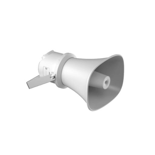[HIKVISIONDIGITALTECHNOLOGY_DS-QAZ1325G1T(C)] Hikvision Digital Technology Altavoz IP Tipo Trompeta / 25 Watts / 24VCD / Integración con Hik-Central Professional / Reproducción de Audio vía Red / IP67 / Metal