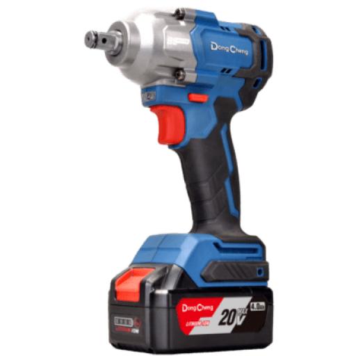 [DONGCHENG_DCP-B488-EM] DONG CHENG Llave de Impacto Inalámbrica de 20 V, incluye 2 Baterías de 4.0 AH, Cargador y Estuche plástico. 