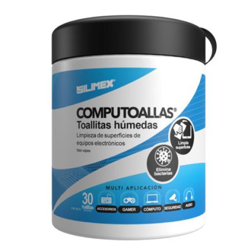 [SILIMEX_750300219672] TOALLAS HÚMEDAS LIMPIADORAS SILIMEX COMPUTOALLAS C/30PZ