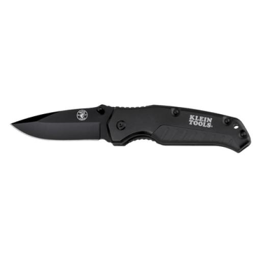 [KLEINTOOLS_44-220] Klein Tools Navaja de Bolsillo con Punta Drop-Point (Punta Caída) Negra.