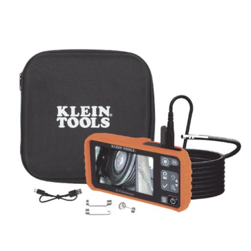 [KLEINTOOLS_ET19] Klein Tools Dual Cámara Boroscopio Pro 5.5mm 720p USB-C/Wi-Fi, y LCD 4.3" a Color, Cuello de Cisne Blindado 10' (3m) con Imán y 6 LED´s. Batería Io-Li Recargable. Ideal en Industria Automotriz, Electricidad, HVAC, Plomería