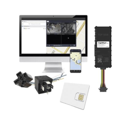 [TOPFLYTECH_TLW26BLKITCODE] TopFlyTech Kit Dispositivo TLW26BL para localización para vehículos / Conectividad 4G LTE y BLE 5.0 / Diferentes tipos de notificaciones / Corte y restablecimiento de energía / Relay + EPCOMGPSCODE + SIM500MB2Y
