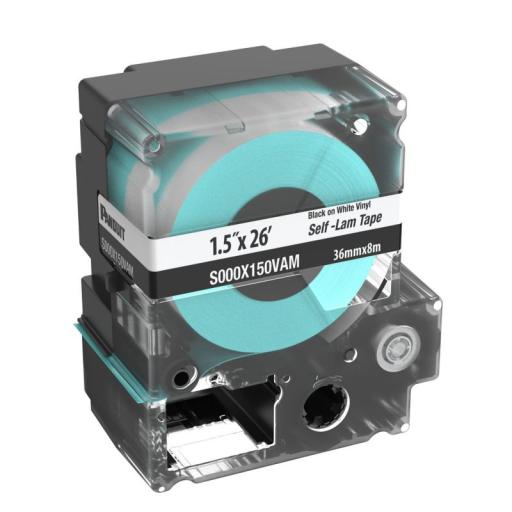 [PANDUIT_S000X150VAM] Panduit Casete de Etiquetas Autolaminadas de Cinta Continua, de 26 (1 in) mm de Ancho, 7.9 m de Largo, Para Cables Cat. 5e/6, Color Blanco