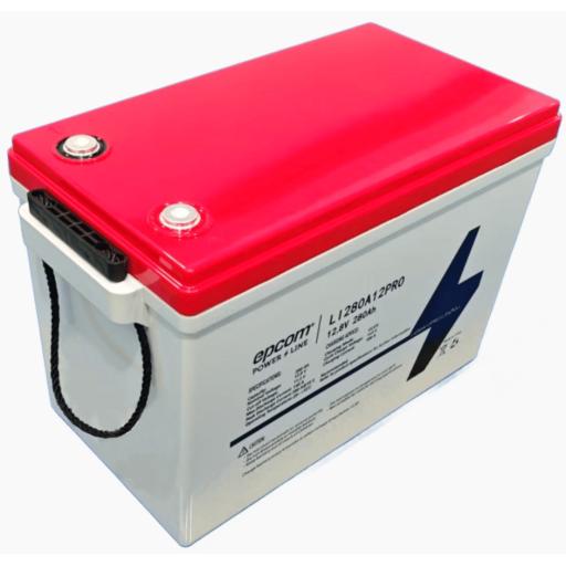 [EPCOM_LI280A12PRO] Epcom Batería de Litio Ciclo Profundo, 12.8 Vcc 280Ah,  6000 ciclos, LiFePO4  , Solar, Marina, Máximo 140 A de Descarga