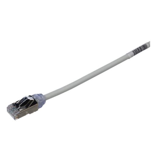 [PANDUIT_STP28X2MIG] Panduit Patch Cord Cat6A, Diametro Reducido 28 AWG, Blindado S/FTP, CM/LS0H, 2 m, Color Gris