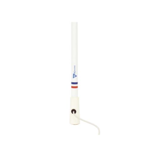[TXPROMARINE_TX-5206-SYS] TXPROMARINE Antena marina VHF en fibra de vidrio en rango de 156 a 163 MHz, Incluye 4.5 metros de cable y conector PL-259 macho.