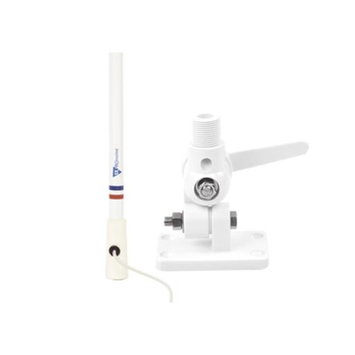 [TXPROMARINE_TX-5206-SYS/86] TXPROMARINE Antena marina VHF en fibra de vidrio en rango de 156 a 163 MHz con 4.5 metros de cable, Incluye: montaje de trinquete de nylon y conector PL-259 macho. 
