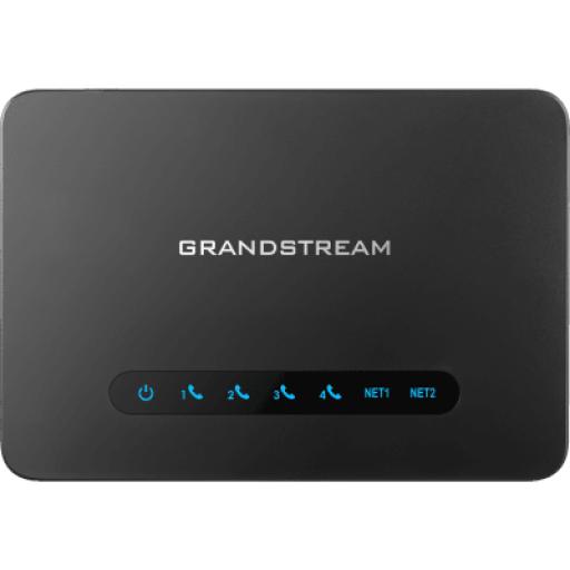 [GRANDSTREAMNETWORKS_HT-814-V2] Grandstream Networks Gateway VoIP con Router NAT / 4 Puertos FXS (Conectar Teléfono Análogo) / Router NAT Gigabit Integrado / Cifrado AES Reforzado / Aprovisionamiento Automático / Soporta SIP y Fax T.38