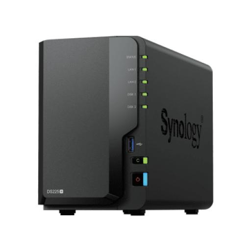 [SYNOLOGY_DS225PLUS] Synology NAS DiskStation DS225+ | 2 Bahías | Intel Celeron J4125 | 2 GB DDR4 | Hasta 40 TB | Puertos 1GbE y 2.5GbE | USB 3.2 Gen 1 | Compatible con RAID | Synology DSM.