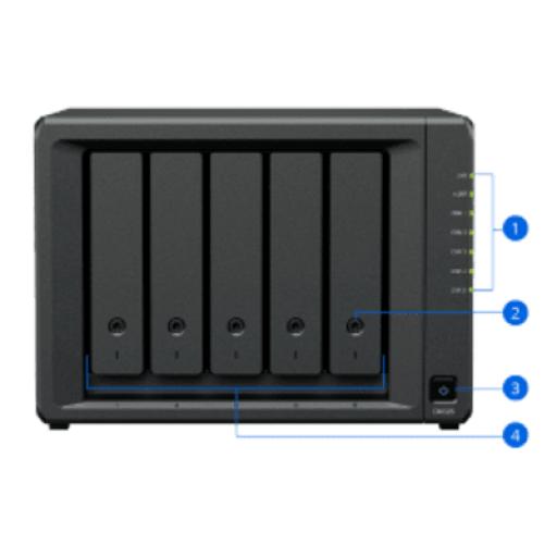 [SYNOLOGY_DX525] Synology Unidad de Expansión DX525 / 5 Bahías para Unidades 3.5" y 2.5" / Intercambio en Caliente / Compatible con Synology DiskStation / Garantía de 3 Años Ampliable a 5