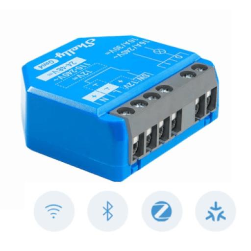 [SHELLY_SHELLY1GEN4] SHELLY Relevador inalámbrico inteligente 16A, 110-240 V / 1  salida de contacto seco / compatible con asistente de voz Alexa, Google Home / Wifi 2.4