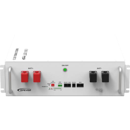 [EPEVER_LFP100EP51.2V2] EPEVER Batería de Litio LiFePO4 51.2Vcc, 5.12Kwh, Rack 4UR para Montaje en Rack,