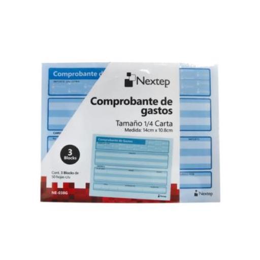 [NEXTEP_NE-038G] Nextep Comprobante de Gastos Nextep 1/4 Carta 3 Blocks C/50 CU