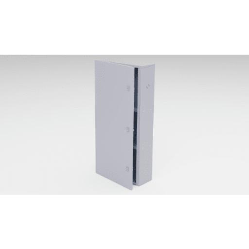 [EPCOM_GBP03] Epcom Gabinete para instalación de 3 Baterías , Fabricado en Lámina Galvanizada, Accesorios para poste (No incluidos)