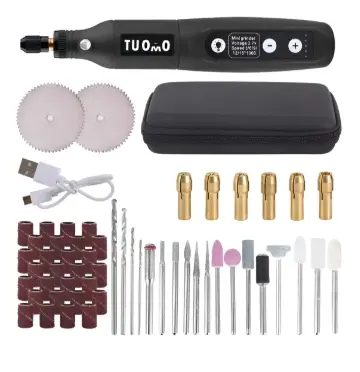 [GENERICO_TALADROMOTOTOOL] Tuomo Inalámbricos Mini Mototool Taladro Esmeril Pulidor, Tipo C,2000mah, 15000rpm Con Paquete Herramienta Rotativa Multiusos Para Lijar, Pulir, Grabar Y Otros Proyectos Artesanales Y Creaciones