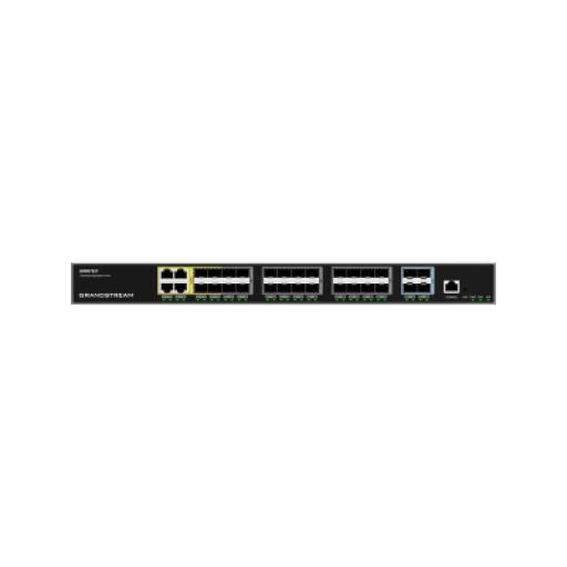 [GRANDSTREAMNETWORKS_GWN7831] Grandstream Networks Switch de Agregación Capa 3 / 4 Puertos Gigabit Ethernet / 24 Puertos Gigabit SFP / 4 Puertos 10Gigabit SFP+ / QoS Integrada / Soporte IPv6 e IPv4 / Seguridad Avanzada / Stacking / 