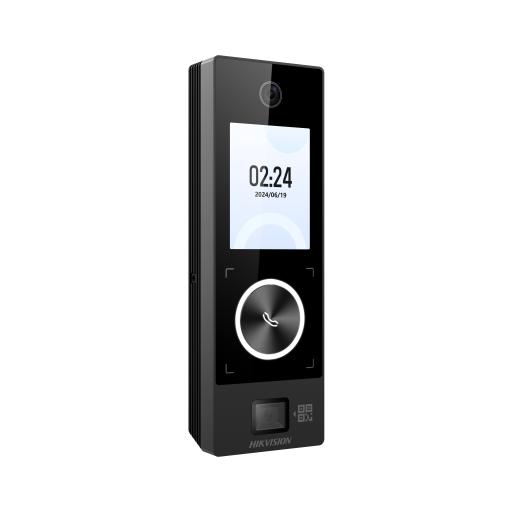 [HIKVISIONDIGITALTECHNOLOGY_DS-K1T323MBWXQR-E1] Hikvision Digital Technology Terminal Facial Min Moe WiFi & PoE con Botón de Llamada y LECTOR DE QRs FISICO / Exterior IP65 / Tarjetas Virtuales Bluetooth con HikConnect Teams / 1000 Rostros y 3,000 Huellas / HIK-IA