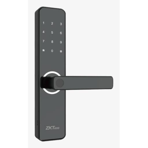 [ZKTECO_ML100] ZKTeco Cerradura Inteligente ML100 con Huella Digital y Wi-Fi / Mortise Europeo DIN / Sensor Capacitivo / Control Remoto vía App / Compatible con ZSmart / Código Aleatorio / Puerto de Carga de Emergencia Micro-USB