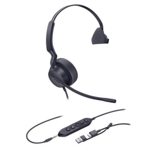 [YEALINK_UH42-SE-MONO-TEAMS-USB-C/A] YEALINK Diadema Alámbrica UH42 SE Mono de Yealink Certificada para Microsoft Teams con USB-C/A